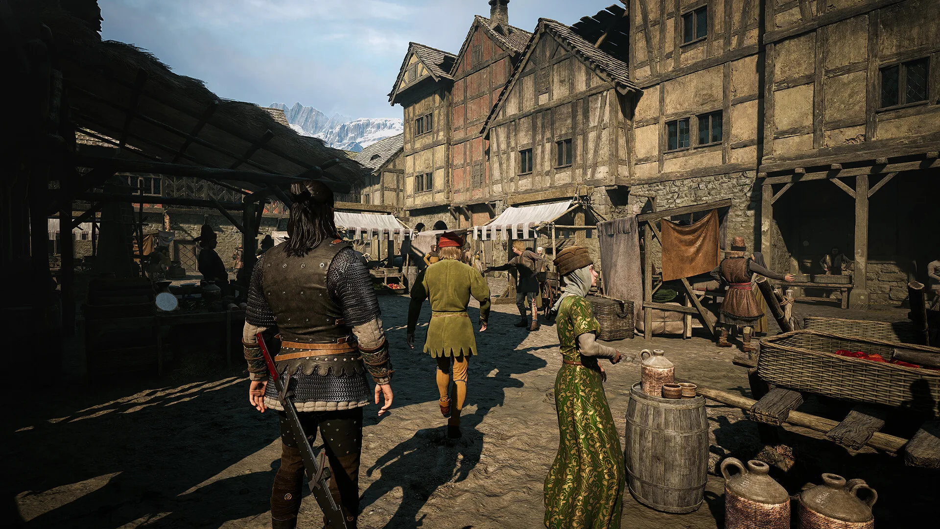 A market scene in The Blood of Dawnwalker